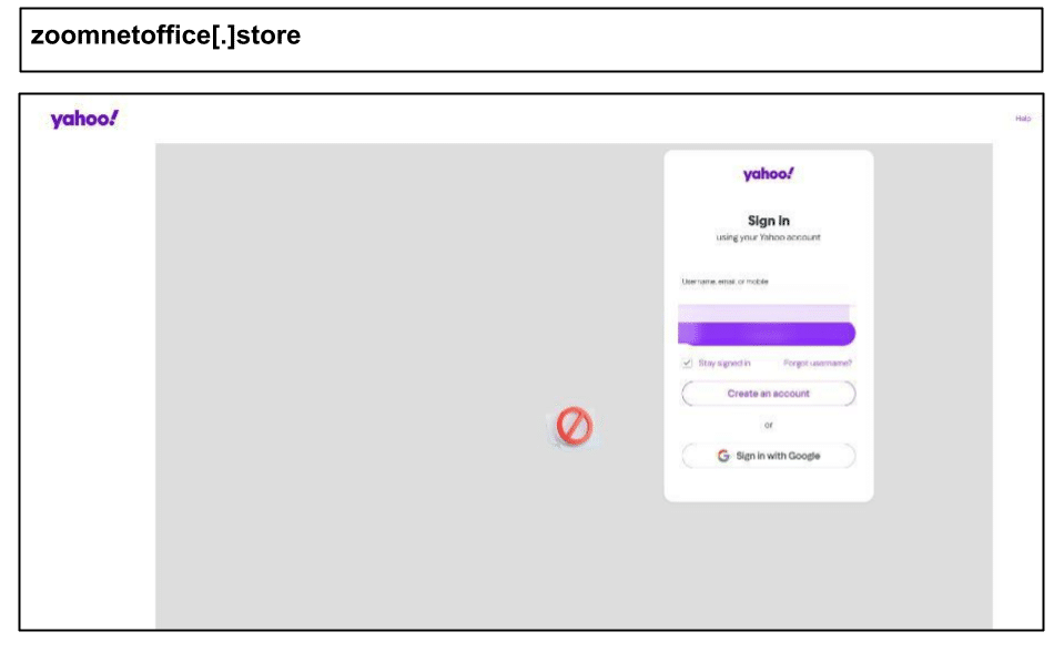 Yahoo Phishing Zoomnet Office