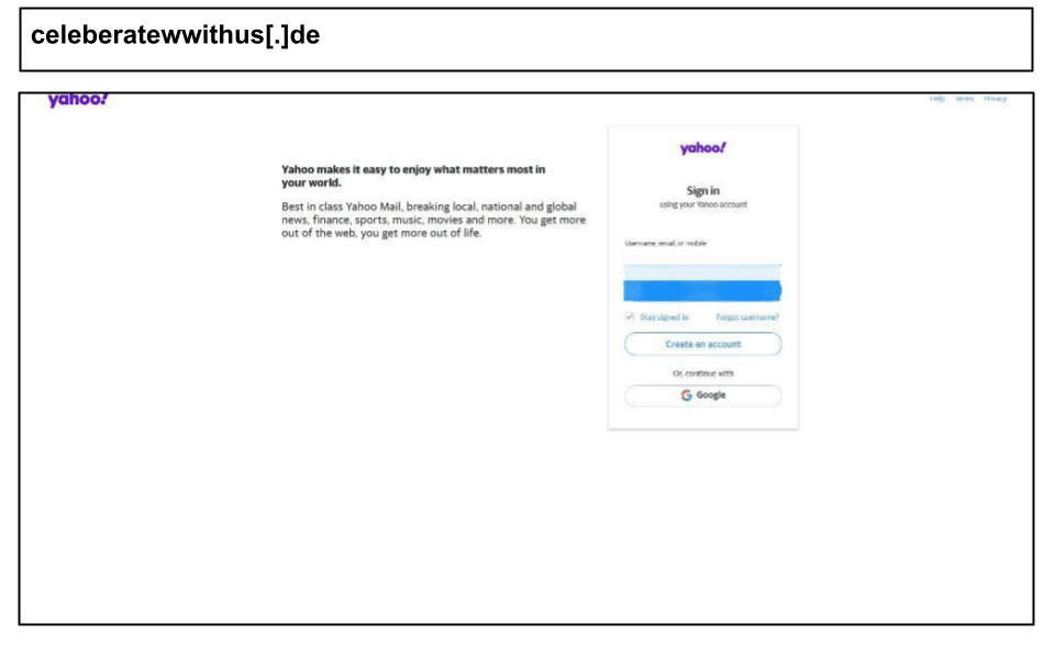Yahoo Credential Harvesting