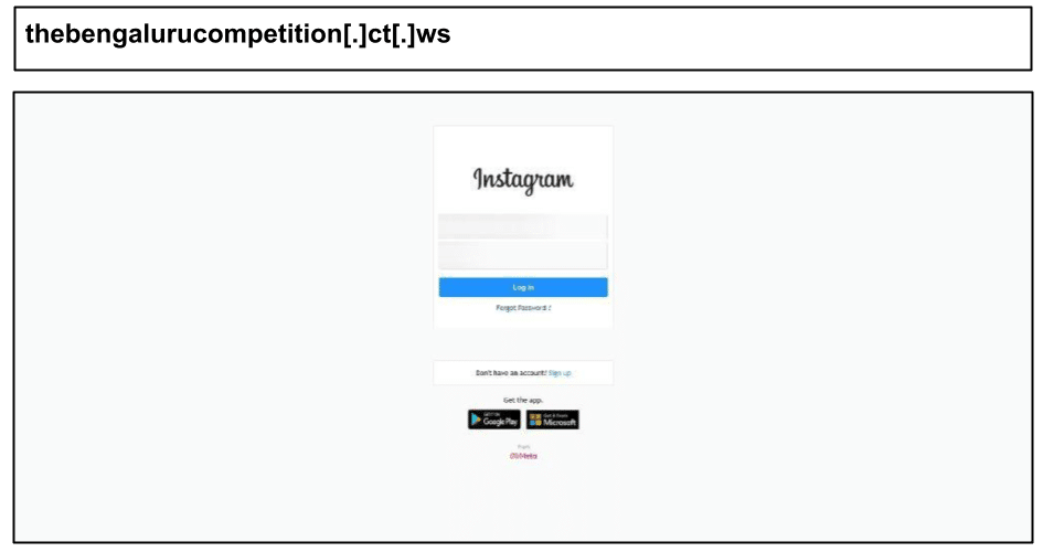Instagram Phishing Screenshot